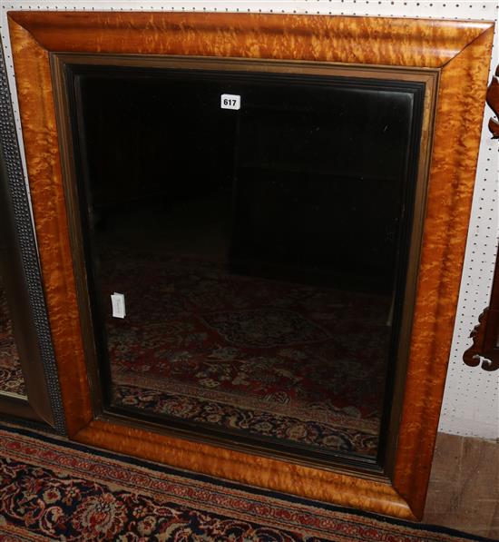 Large maple framed mirror